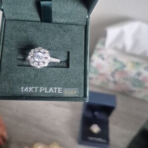 Elegant Silver Halo Ring